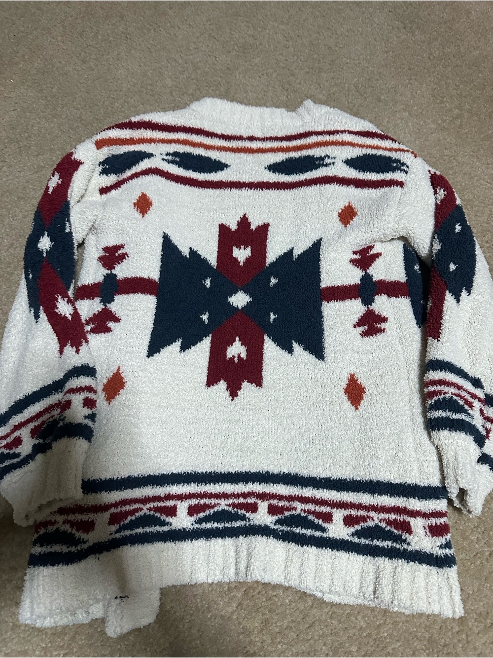 Blue Rain Boho Aztec Cozy Southwestern Cardigan - Picture 5 of 6